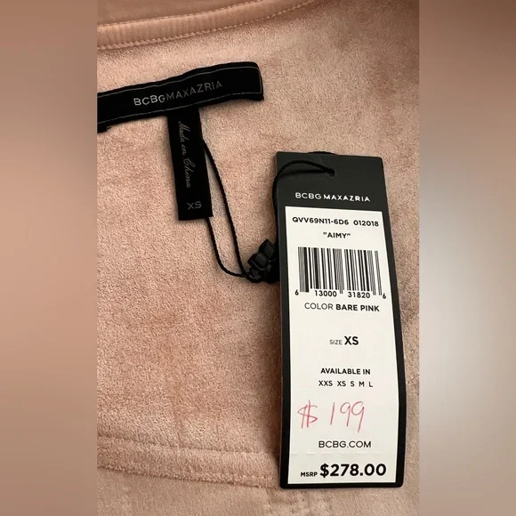 BCBGMaxAzria Blush Midi Dress with 3/4 Sleeves - Picture 9 of 12